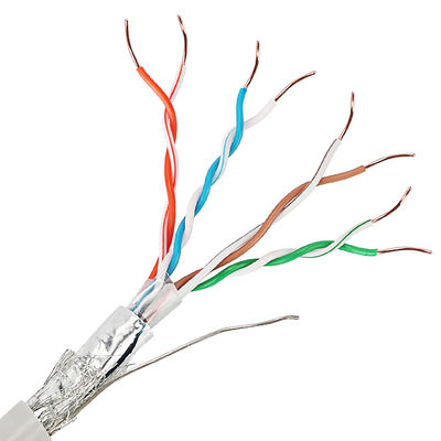 Προστατευμένο διπλάσιο καλώδιο UTP SFTP 24AWG του τοπικού LAN Cat5e με τα προσαραγμένα καλώδια