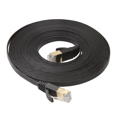 Χρώμα καλωδίων του τοπικού LAN Cat6 UTP Ethernet σύντομο μαύρο οριζόντια για τον υπολογιστή