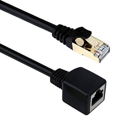 Καλώδιο επέκτασης σκοινιού μπαλωμάτων Breakproof Cat7 με το αρσενικό στο θηλυκό συνδετήρα