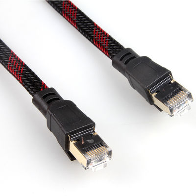 Νάυλον σκοινιού μπαλωμάτων Ethernet Cat7 υπολογιστών που πλέκεται για το δρομολογητή διαποδιαμορφωτών lap-top PC