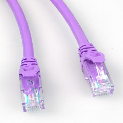 Rj45 πορφυρή HDPE σκοινιού μπαλωμάτων Cat6a μόνωση για την επίδειξη των οδηγήσεων δικτύων