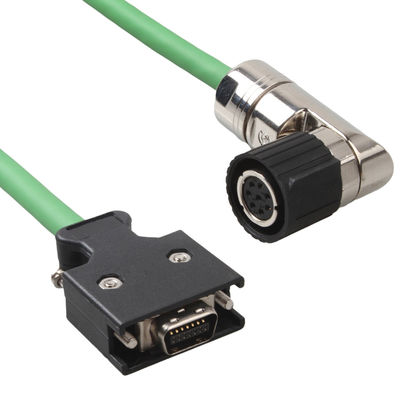V90 6FX3002-2DB10 Καλώδια κωδικοποίησης Servo Motor Connector Plug με σταθερή εγκατάσταση πράσινου καλωδίου