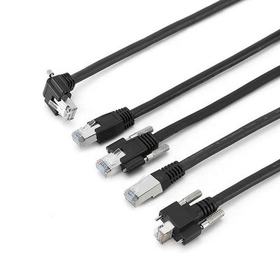 Cat6A βιομηχανικό καλώδιο S/FTP RJ45 8P Ethernet καμερών με τη βίδα GigE κλειδαριών