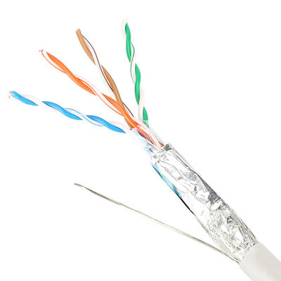 Προστατευμένο διπλάσιο καλώδιο UTP SFTP 24AWG του τοπικού LAN Cat5e με τα προσαραγμένα καλώδια