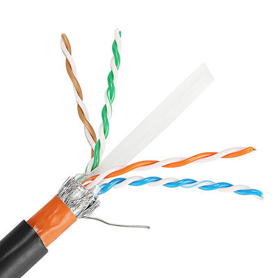 Υπαίθριο καλώδιο Cat6 Cat6A Cat7 Cat7A του τοπικού LAN 23AWG Cat5e με το σακάκι PVC
