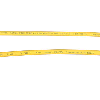Σταθερό καλώδιο FTP 22AWG Cat6a S, 4 ζευγάρι LSHF LSOH Cat6a S/FTP LSZH