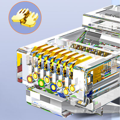 καλώδιο Ethernet Cat6, μπλε καλώδιο 100W PoE+ RJ45 Cat6 Gigabit Ethernet