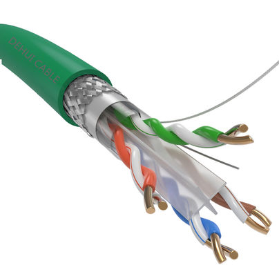 4 καλώδιο FTP ζευγαριού 23AWG 550Mhz RJ45 Cat6a, διπλό καλώδιο Ethernet Cat6a ασπίδων