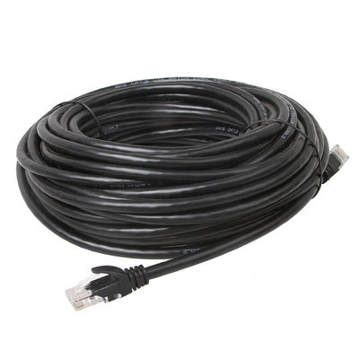 Μαύρο καλώδιο του τοπικού LAN LSZH UTP Cat6a με το μορφωματικό συνδετήρα βουλωμάτων CMG