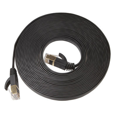Χρώμα καλωδίων του τοπικού LAN Cat6 UTP Ethernet σύντομο μαύρο οριζόντια για τον υπολογιστή