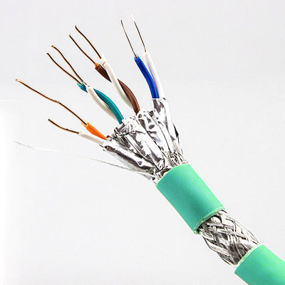 Υψηλή ταχύτητα 20Gbps 24AWG καλωδίων του τοπικού LAN δικτύων Cat7 cOem επειδή σακάκι PVC S/FTP 4 ζευγάρια
