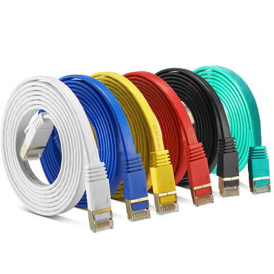 Προστατευμένος SFTP Cat7 μπαλωμάτων πολύχρωμος ανθεκτικός Ethernet σκοινιού επίπεδος