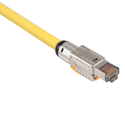 Γάτα 8 LSZH Ethernet διπλό προστατευμένο κίτρινο χρώμα καλωδίων S/FTP 22AWG του τοπικού LAN