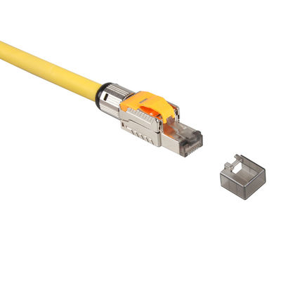 Γάτα 8 LSZH Ethernet διπλό προστατευμένο κίτρινο χρώμα καλωδίων S/FTP 22AWG του τοπικού LAN