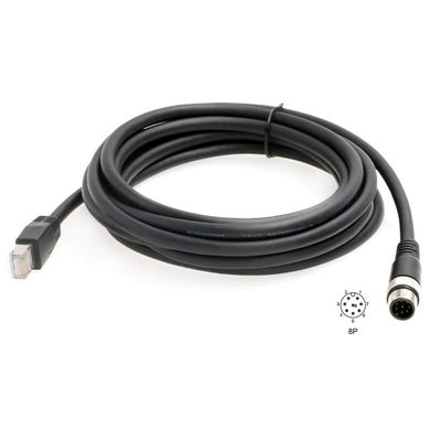 Βιομηχανικός Ethernet κώδικας 8 καλωδίων M12 Δ ROHS Cat6 καρφίτσα σε RJ45 για τον αισθητήρα Fieldbus