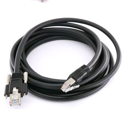 Cat6A βιομηχανικό καλώδιο S/FTP RJ45 8P Ethernet καμερών με τη βίδα GigE κλειδαριών