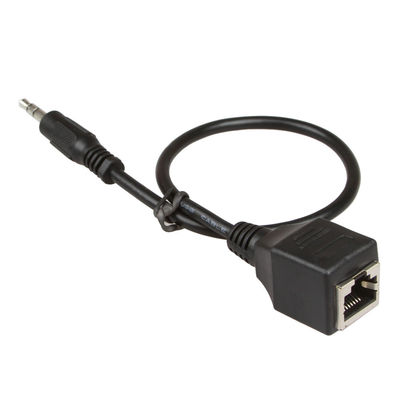 αρσενικό 3.5mm 1/8» συνήθειας συνελεύσεων RJ45 καλωδίων σε θηλυκό Cat5 Cat6