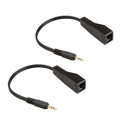 Συνελεύσεις 3.5mm καλωδίων συνήθειας Cat5 Cat6 στερεοφωνικό συγκρότημα στο θηλυκό ακουστικό διαλυτικό χρώματος RJ45