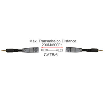 Συνελεύσεις 3.5mm καλωδίων συνήθειας Cat5 Cat6 στερεοφωνικό συγκρότημα στο θηλυκό ακουστικό διαλυτικό χρώματος RJ45
