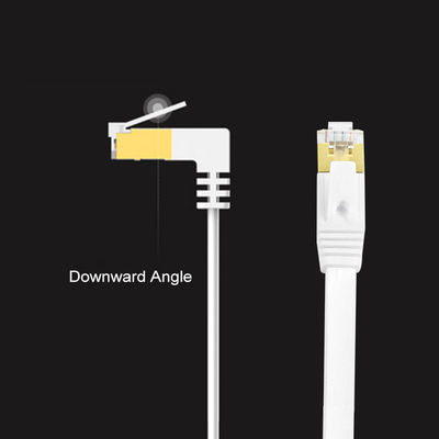 Σταθερό λευκό επίπεδο καλώδιο Ethernet Cat6, πρακτικό καλώδιο Ethernet Gigabit