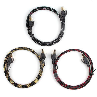 Νάυλον σκοινιού μπαλωμάτων Ethernet Cat7 υπολογιστών που πλέκεται για το δρομολογητή διαποδιαμορφωτών lap-top PC