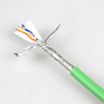 Πράσινο καλώδιο M12 4Pin Ethernet καμερών βιομηχανικό στο σταύλο RJ45 Gigabit