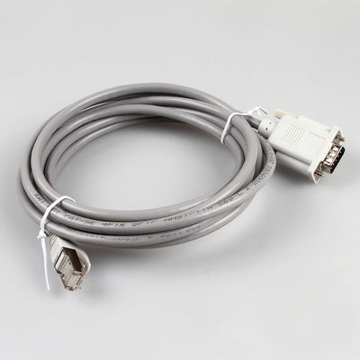Βιομηχανικό λουρί 26AWG 8P8C RJ45 καλωδίων CAT5E Ethernet στο θηλυκό γκρίζο χρώμα DB9
