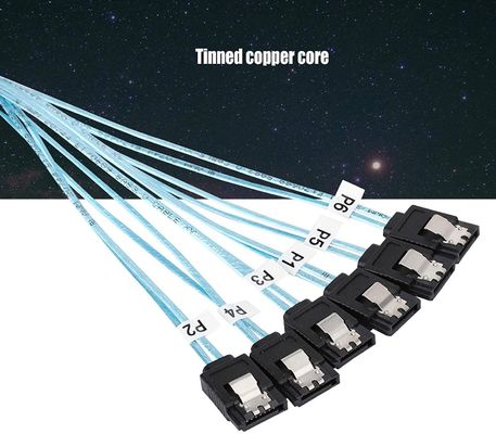 Θηλυκό καλώδιο 6Gbps SATA ΙΙΙ HDD 7pin λουριών καλωδίων θραυστών σε 7pin για τον κεντρικό υπολογιστή