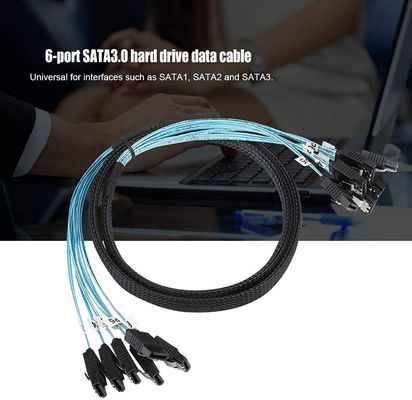 Θηλυκό καλώδιο 6Gbps SATA ΙΙΙ HDD 7pin λουριών καλωδίων θραυστών σε 7pin για τον κεντρικό υπολογιστή