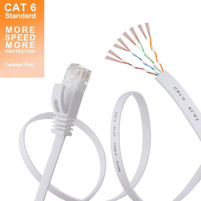 Υπαίθριο εσωτερικό σκοινί μπαλωμάτων Cat6 100 λεπτός επίπεδος ανθεκτικός FT 10Gbps