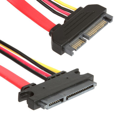 Σταθερό καλώδιο επέκτασης SATA 3 για HDD, αρσενικό στο θηλυκό 7+15 καρφίτσα SATA 3,0 6gbps