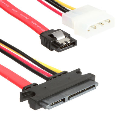 ROHS SATA ΙΙΙ καλώδιο SATA 7+15Pin 22Pin λουριών καλωδίων στοιχείων σε SATA 7Pin+4Pin