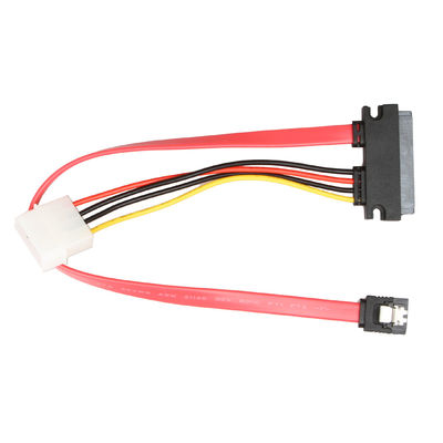 ROHS SATA ΙΙΙ καλώδιο SATA 7+15Pin 22Pin λουριών καλωδίων στοιχείων σε SATA 7Pin+4Pin