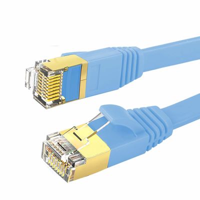 Σταθερό 600MHz Cat 7 Ethernet Cable Flat, BC Blue Practical Cat7 SFTP Cable