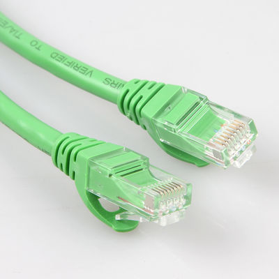 Πρακτική πράσινη 10m 30m 50m UTP μήκους καλωδίων Cat6a δικτύων ασπίδα