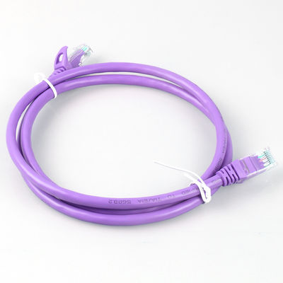 Rj45 πορφυρή HDPE σκοινιού μπαλωμάτων Cat6a μόνωση για την επίδειξη των οδηγήσεων δικτύων