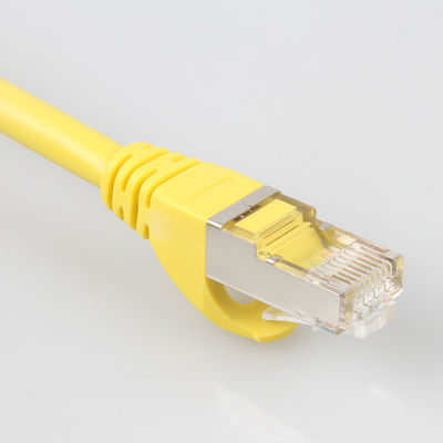 Κίτρινο εξωτερικό καλώδιο Cat7 SSTP, πρακτικό 26AWG LSZH Patch Cord
