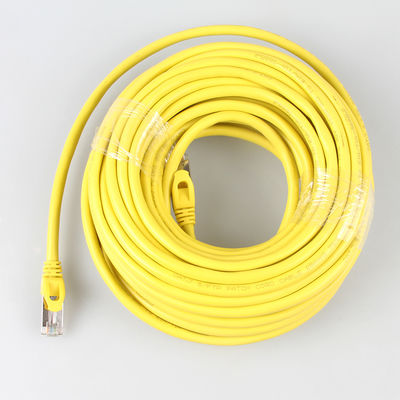 Κίτρινο εξωτερικό καλώδιο Cat7 SSTP, πρακτικό 26AWG LSZH Patch Cord