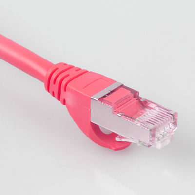 Άμεσος ενταφιασμός 6 Cat7 μπαλωμάτων βαρέων καθηκόντων αδιάβροχου 26AWG 10Gb FT κοκκίνου σκοινιού